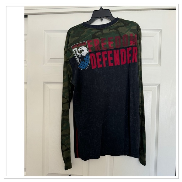 Men’s Affliction Live Iron Eagle Long Sleeve T-Shirt - Picture 2 of 3